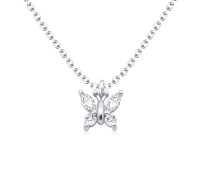 Shining Butterfly Silver Necklace SPE-5771